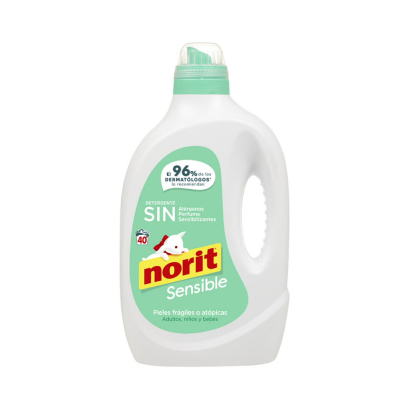 NORIT-DET-LIQ-2120ML-40D-PSENSIBLE Norit detergente liquido 2120 ml 40 dosis pieles sensibles - Imagen 1