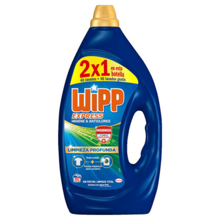 Wipp ExpressDetergente  líquido higiene antiolores 80 dosis