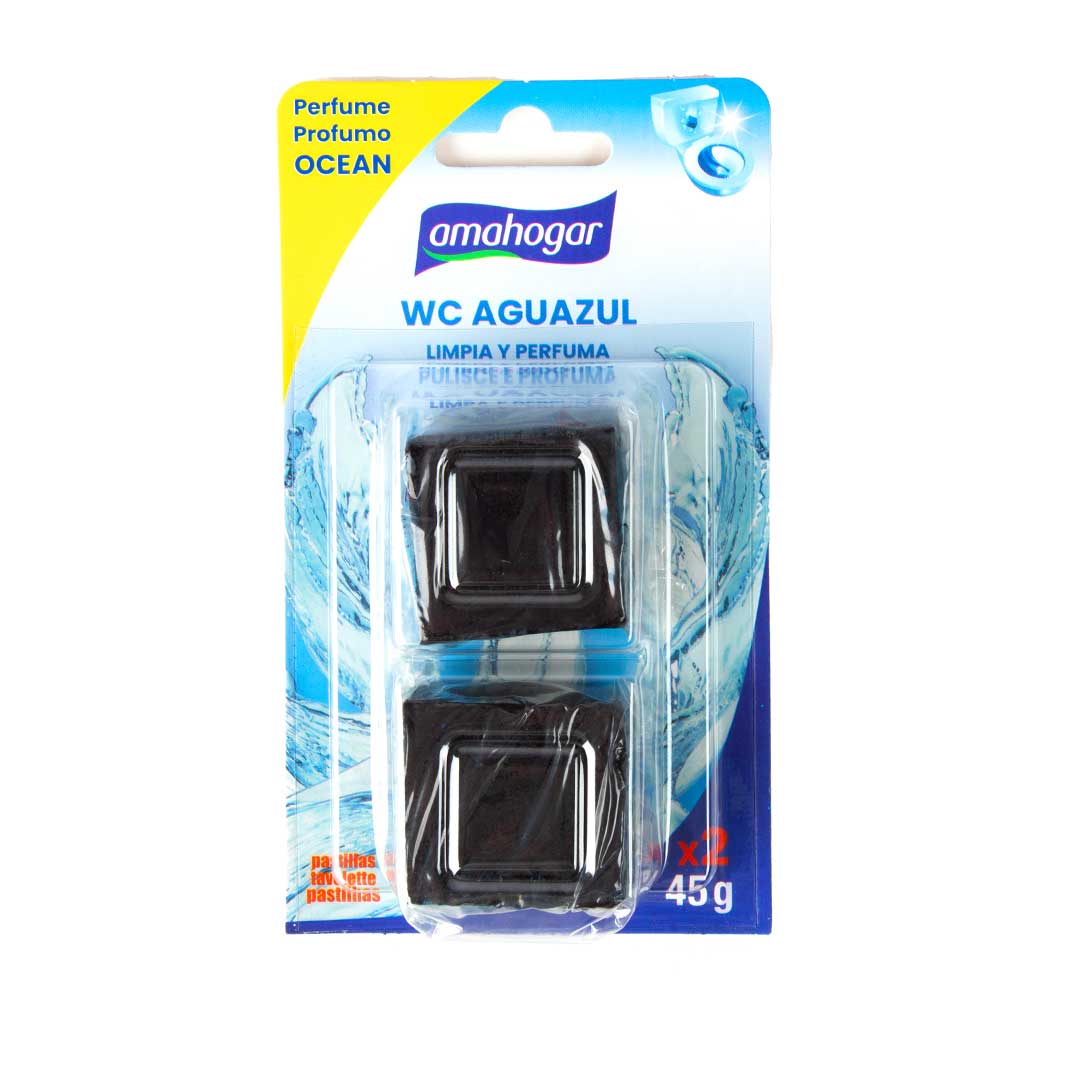 ambientador-wc-agua-azul-2-blister Amahogar Agua Azul 2 Pastillas Blister - Imagen 1