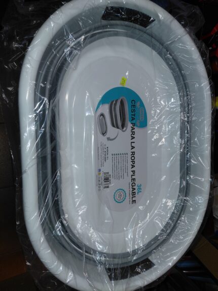 Cesta para la ropa plegable de 36 litros con asas