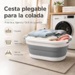 Cesta para la ropa plegable de 15 litros con asas
