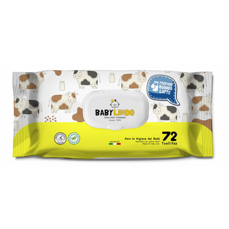BABY-LINDO-TOALL-72UD-BIANCO-LATTE-C-TAP Baby lindo toallitas 72 unds. bianco latte con tapa - Imagen 1