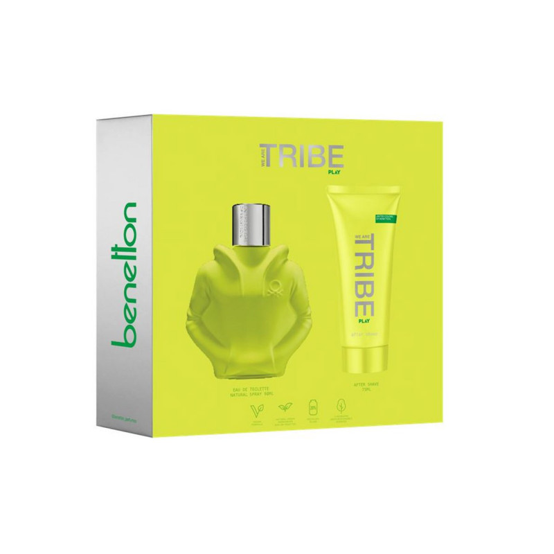 BENETTON-TRIBE-PLAY-COL-EST-MAN-90VG75M Benetton Man We Are Tribe Play Colonia Spray 90ml+ Gel 75ml - Imagen 1
