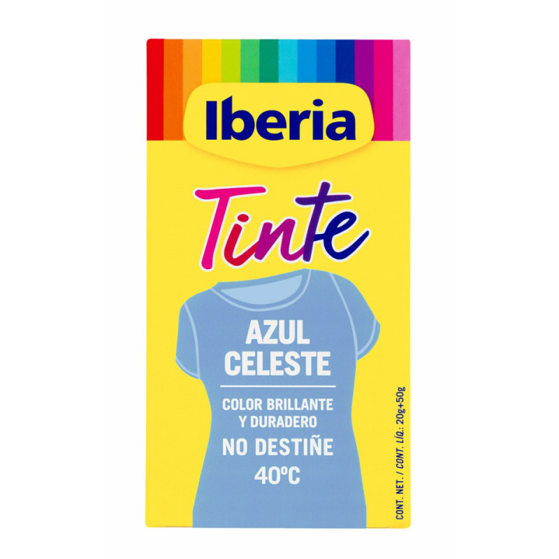 IBERIA-ESPECIAL-TINTE-40-AZUL-CEL IBERIA Tinte Ropa Azul Celeste 40º - Imagen 1