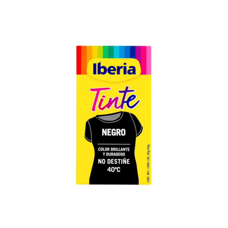 IBERIA-ESPECIAL-TINTE-40-NEGRO IBERIA Tinte Ropa Negro 40º - Imagen 1